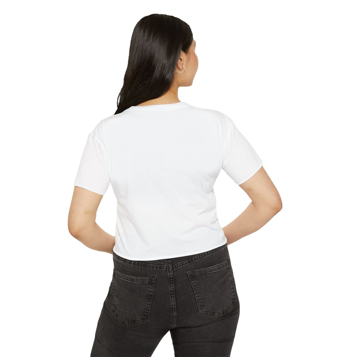 AfroFilipina Maganda Pin-Up Crop Tee - Vintage Black & White
