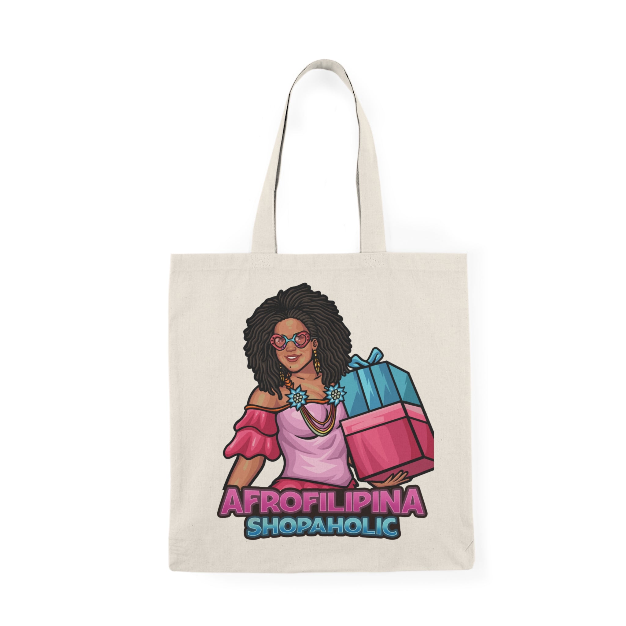 Shopaholic Natural Tote Bag