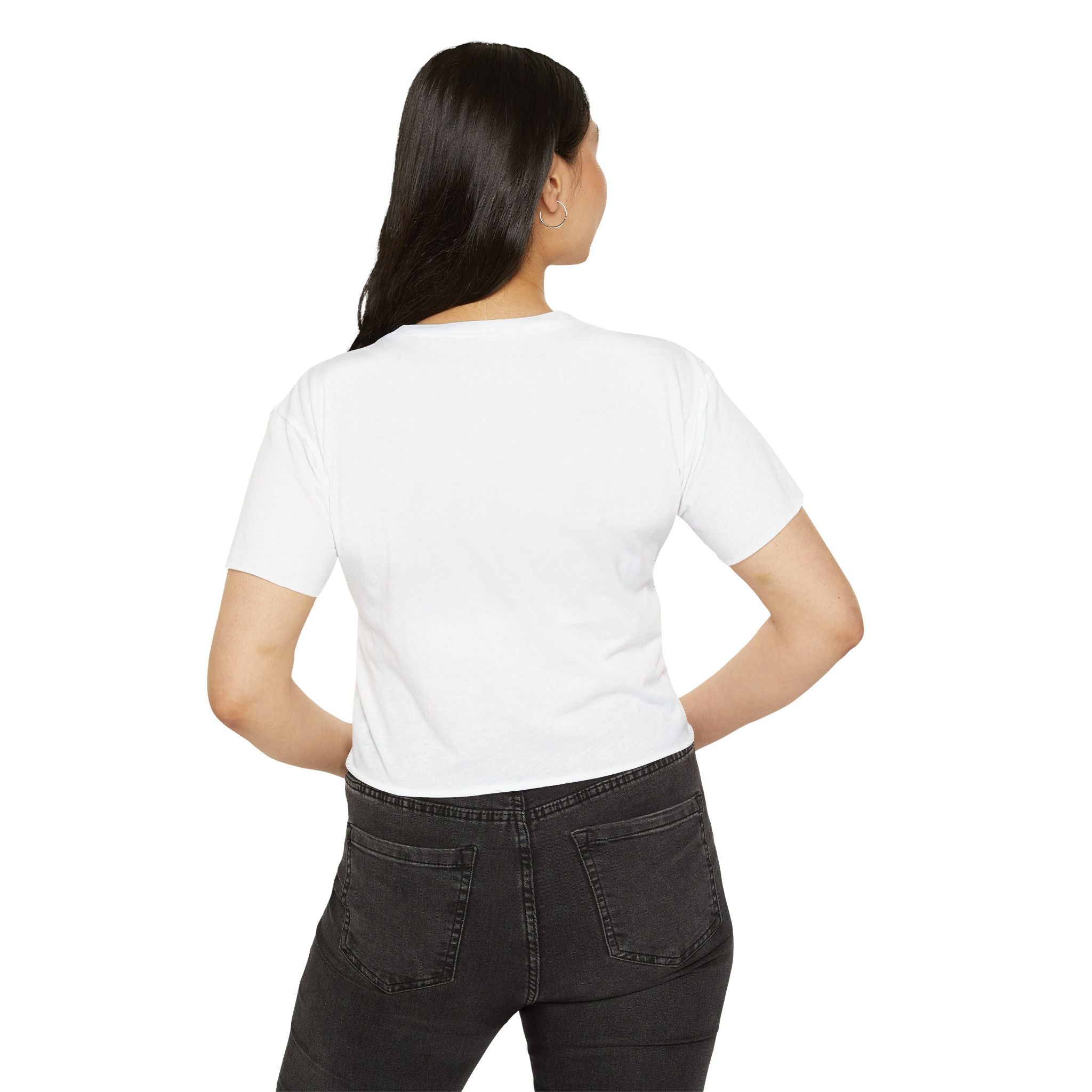 AfroFilipina Maganda Pin-Up Crop Tee  - Vintage Black & White