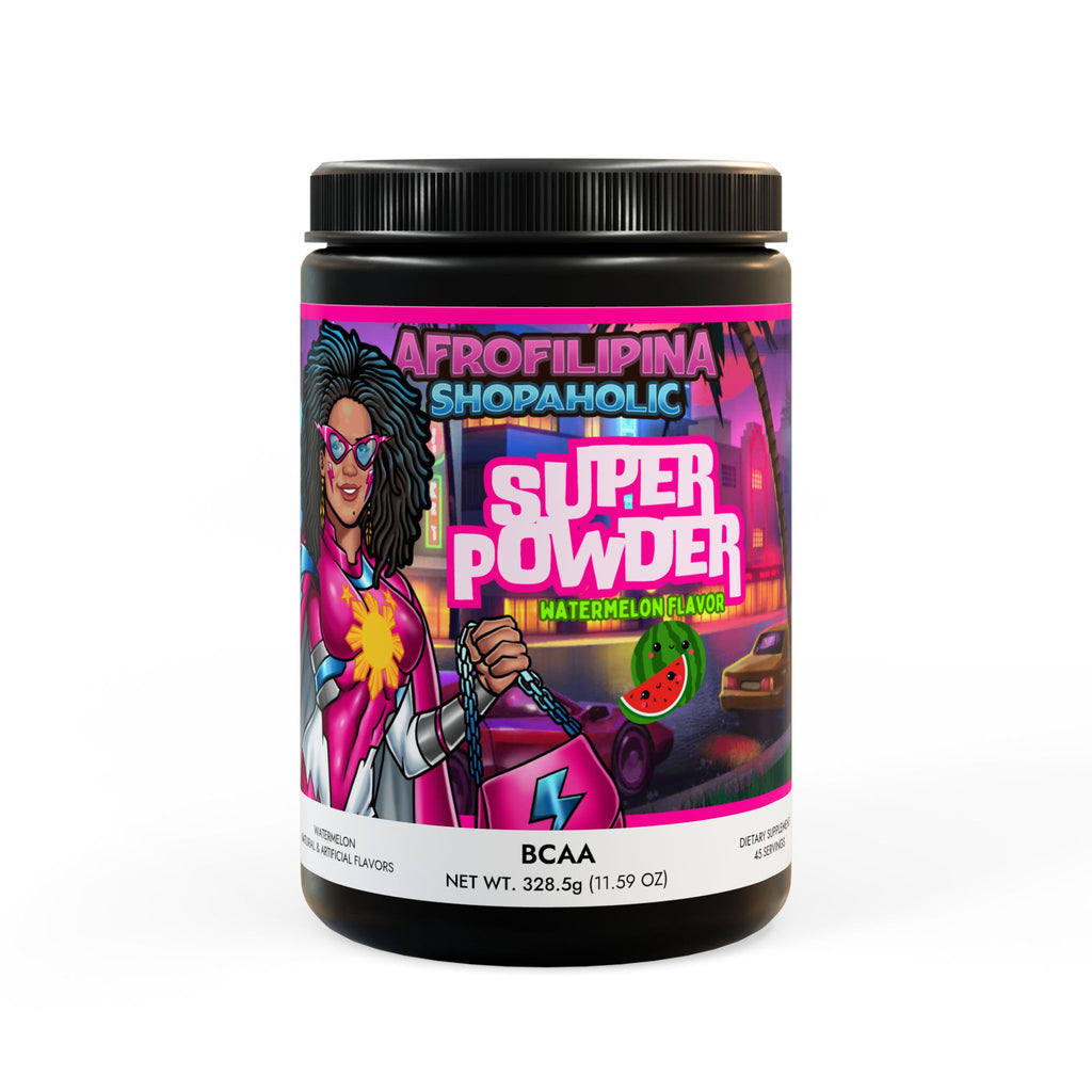 AfroFilipina SuperPowder BCAA Supplement, Watermelon (325g, 11.46oz, 45 servings)