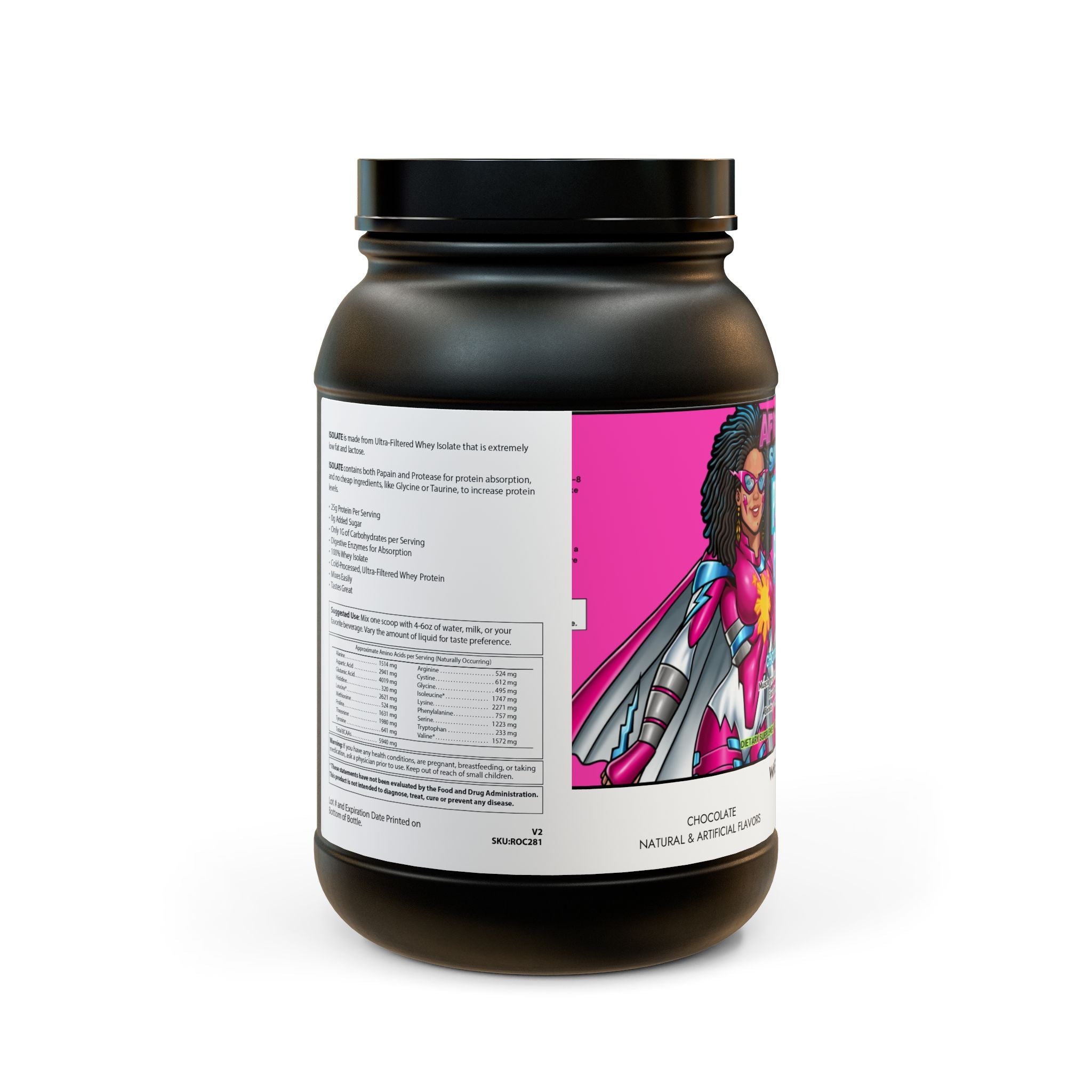 AfroFilipina Chocolate Whey Isolate Protein Supplement (907g, 2lb)