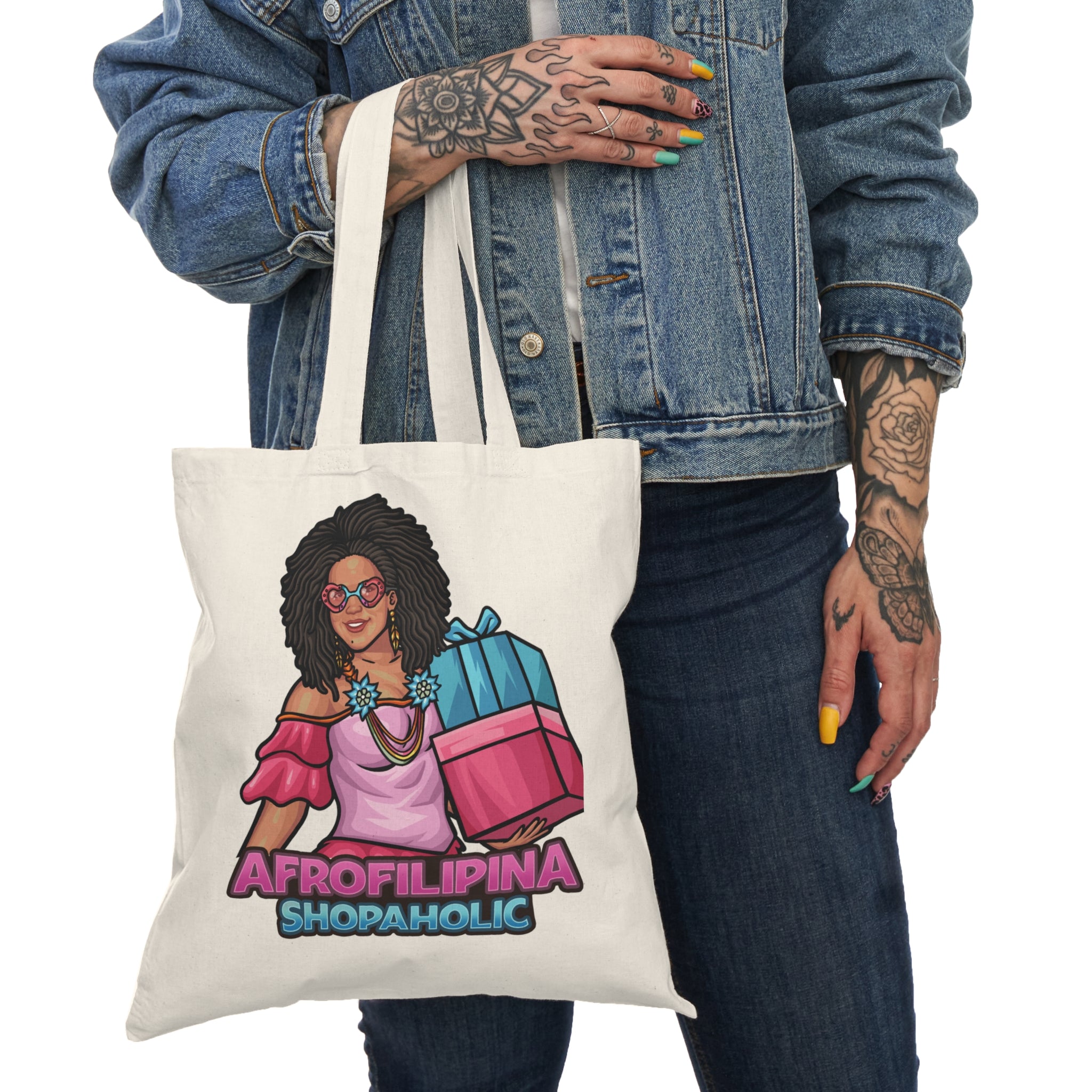 Shopaholic Natural Tote Bag