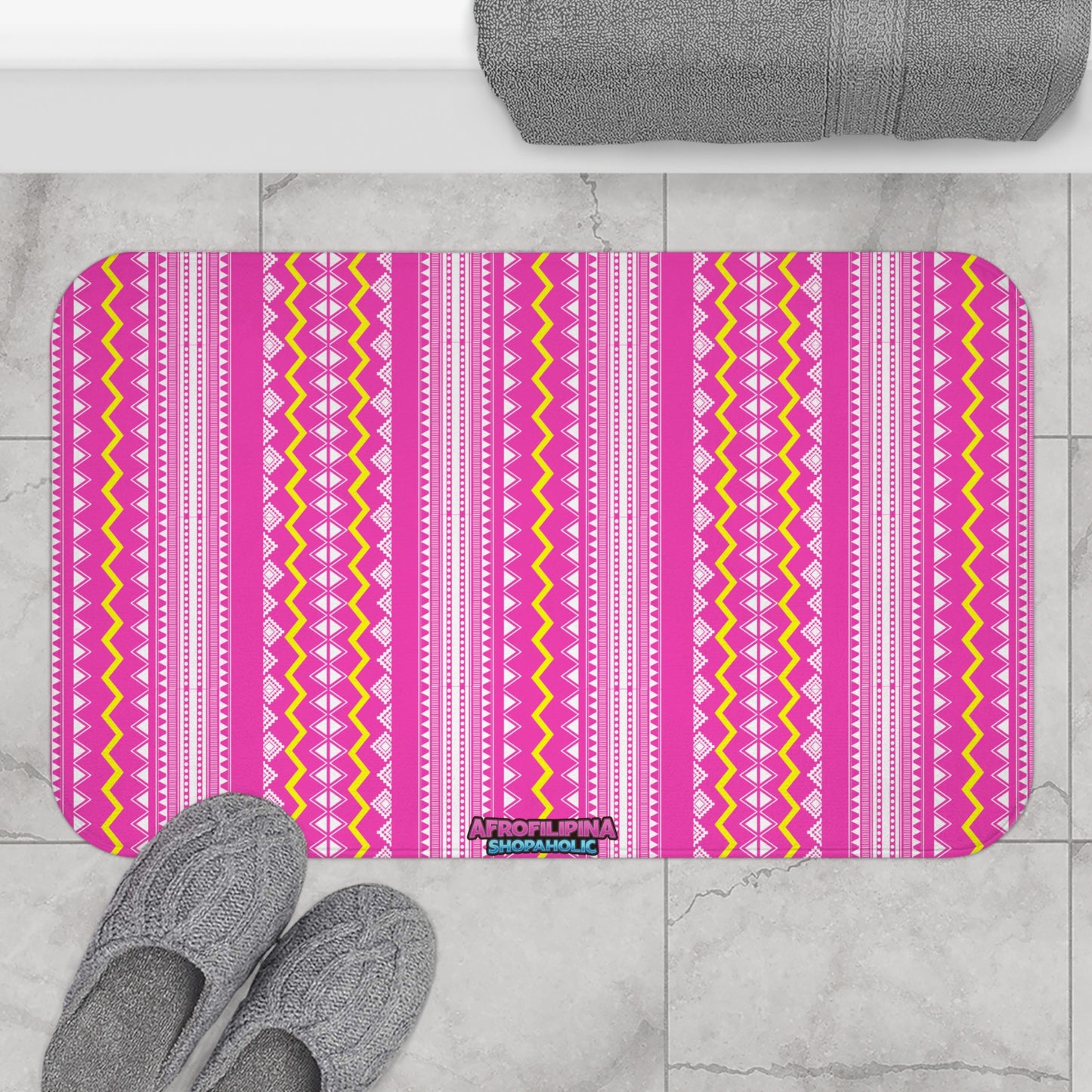 Pink Banig Blast Bath Mat