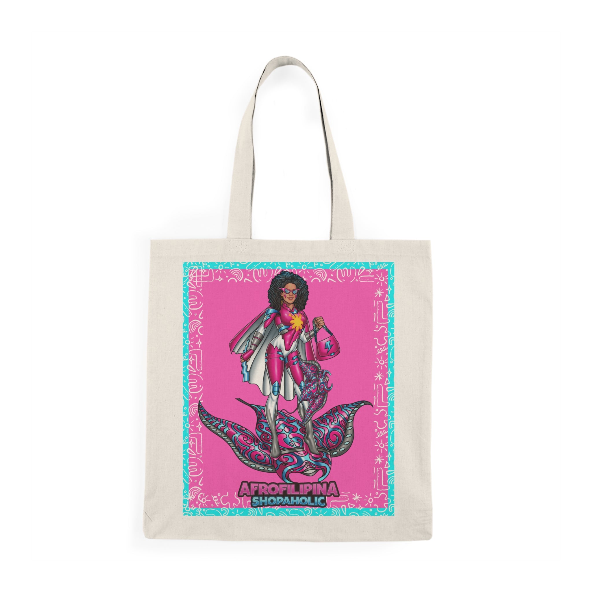 Shopaholic Natural Tote Bag
