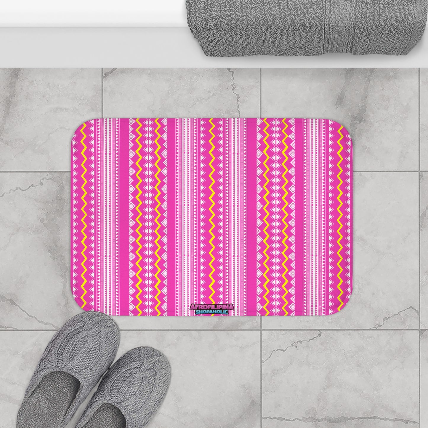 Pink Banig Blast Bath Mat