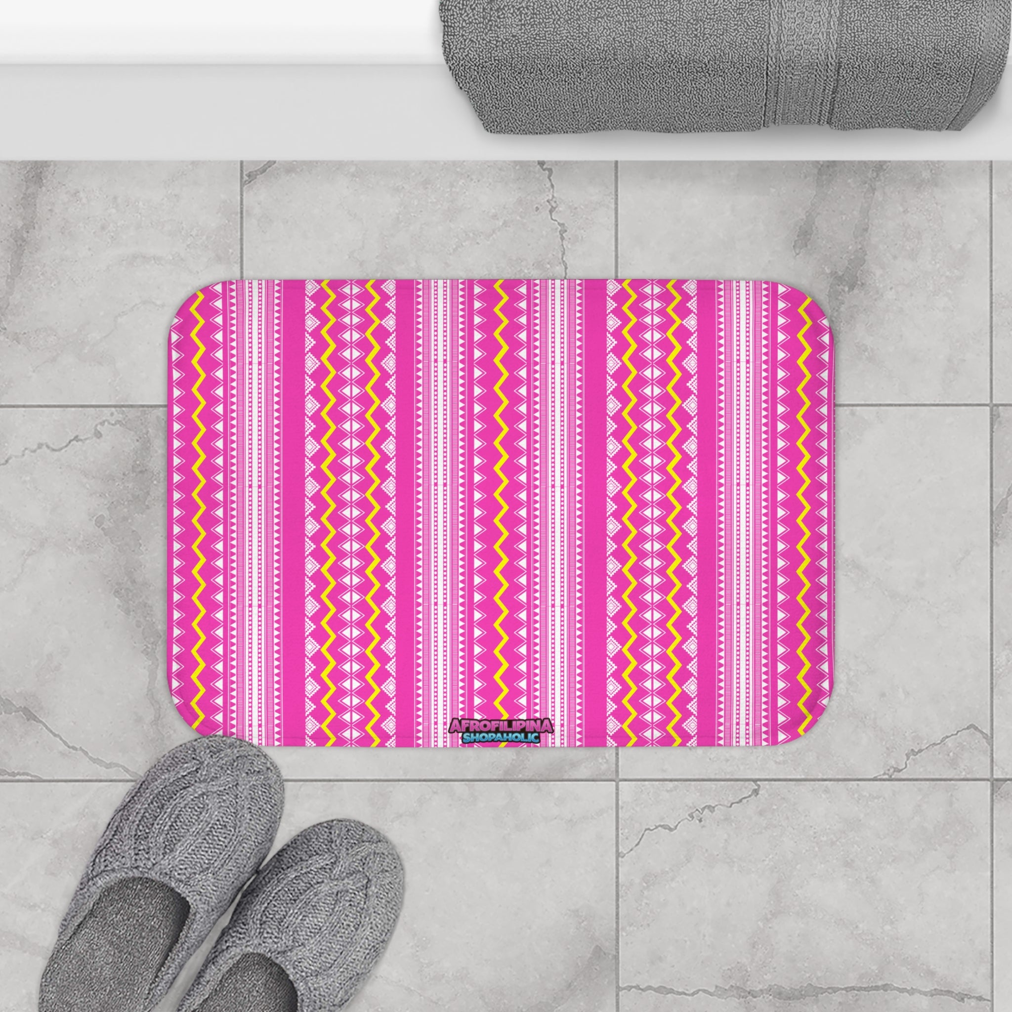 Pink Banig Blast Bath Mat