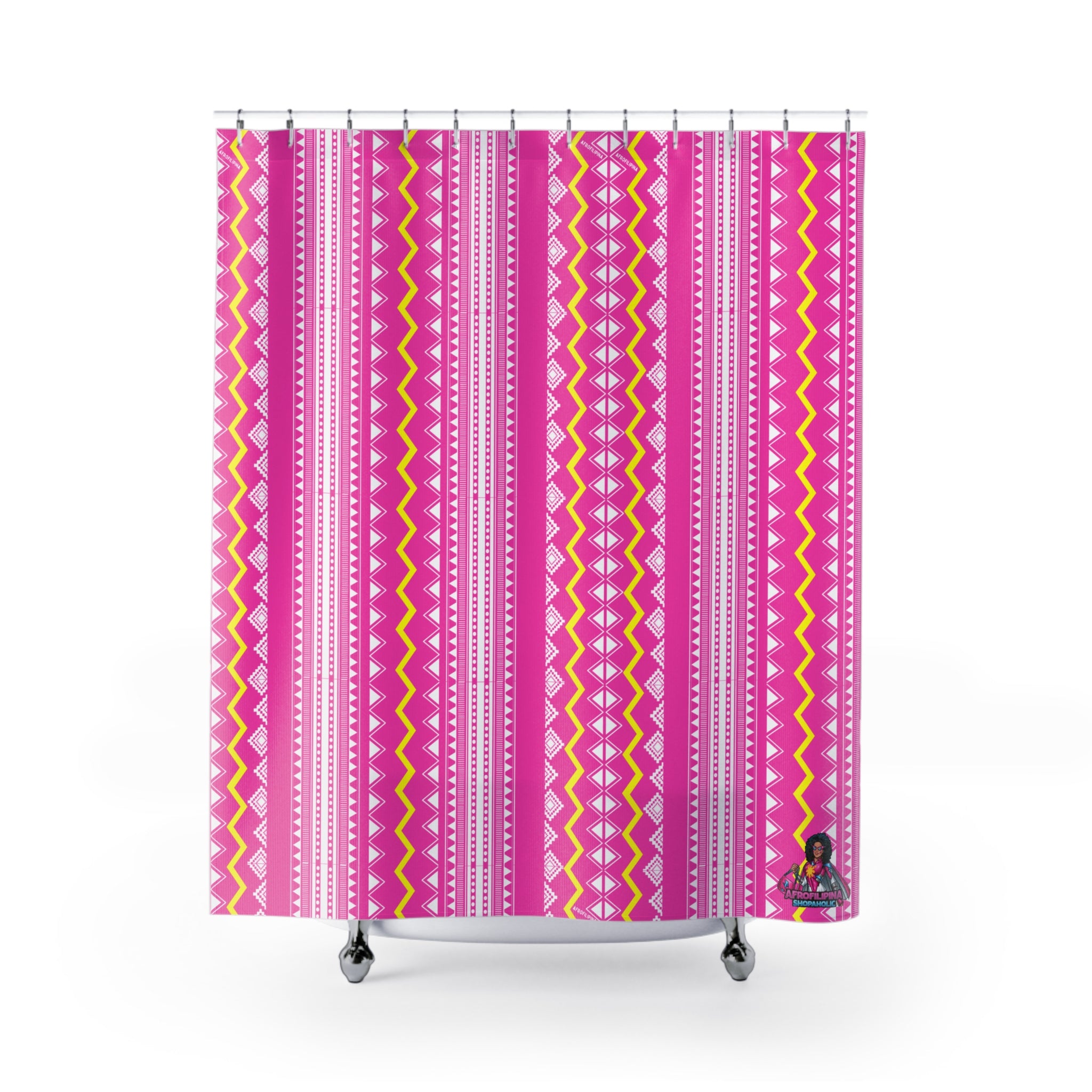 Pink Banig Blast Shower Curtains
