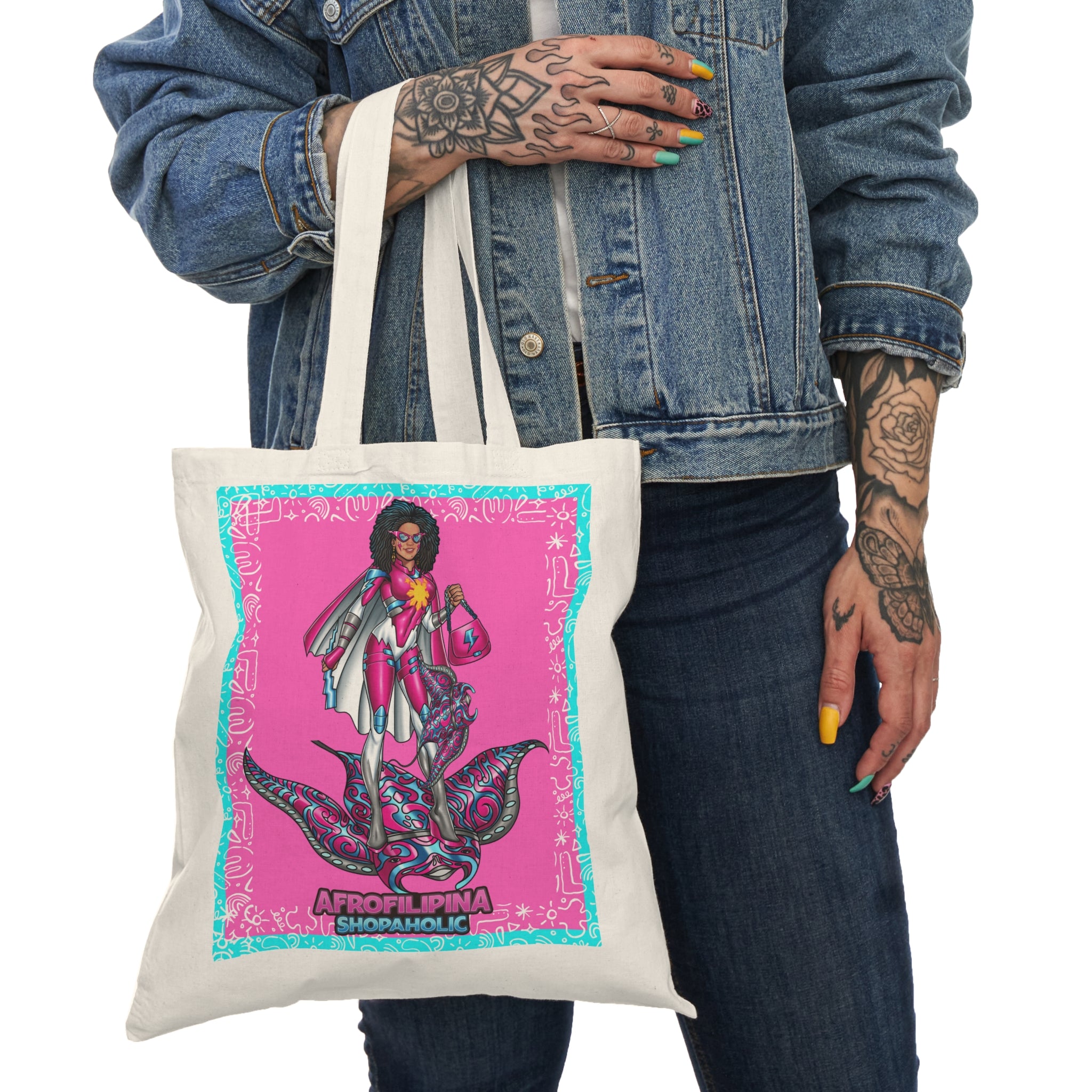 Shopaholic Natural Tote Bag
