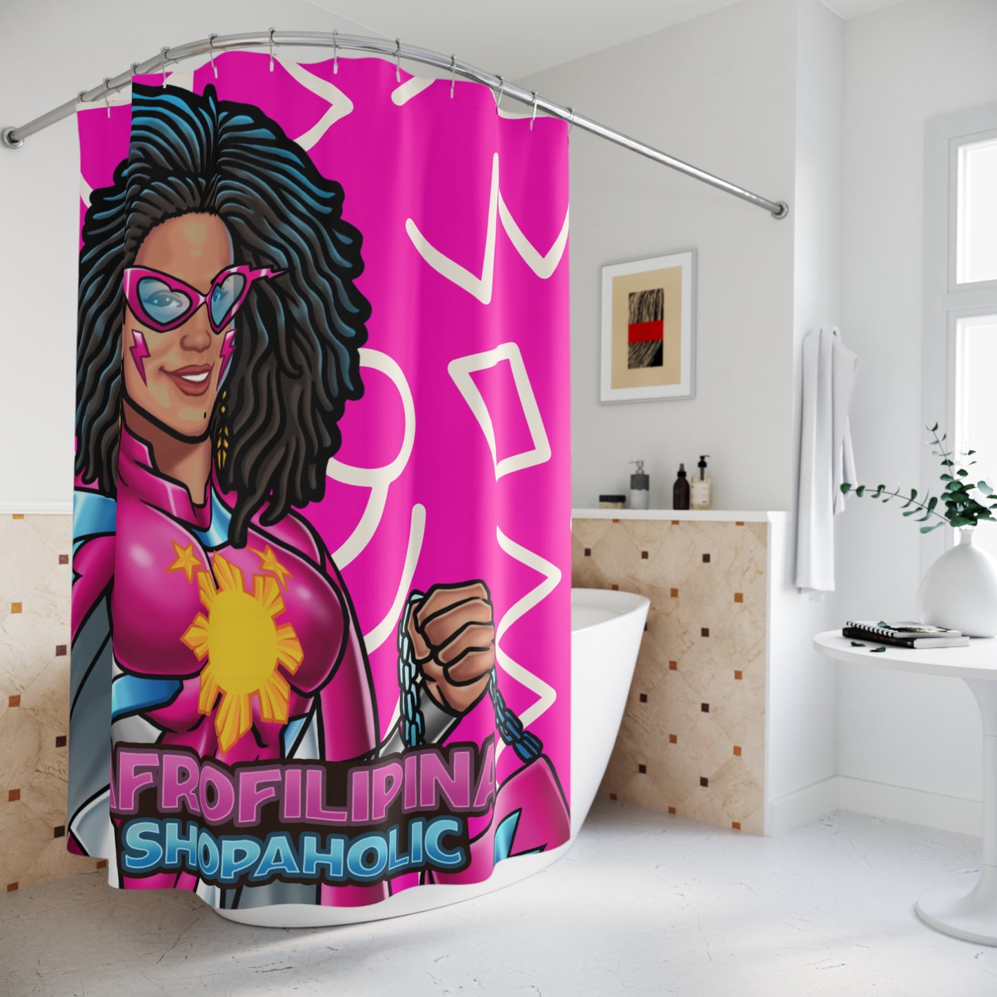 AfroFilipina Shower Curtains