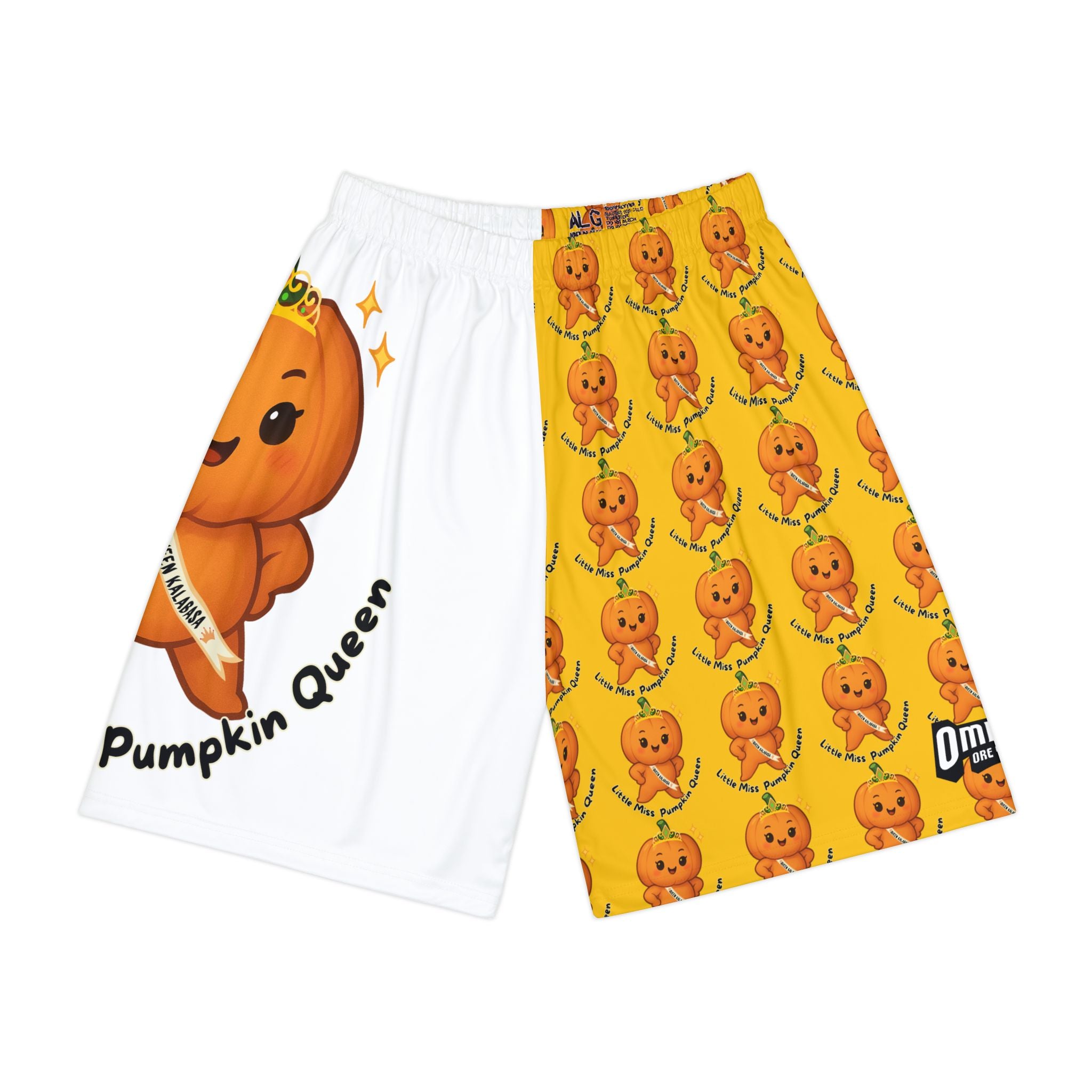 Oh My Gulay - LIttle Miss Pumpkin Basketball Shorts