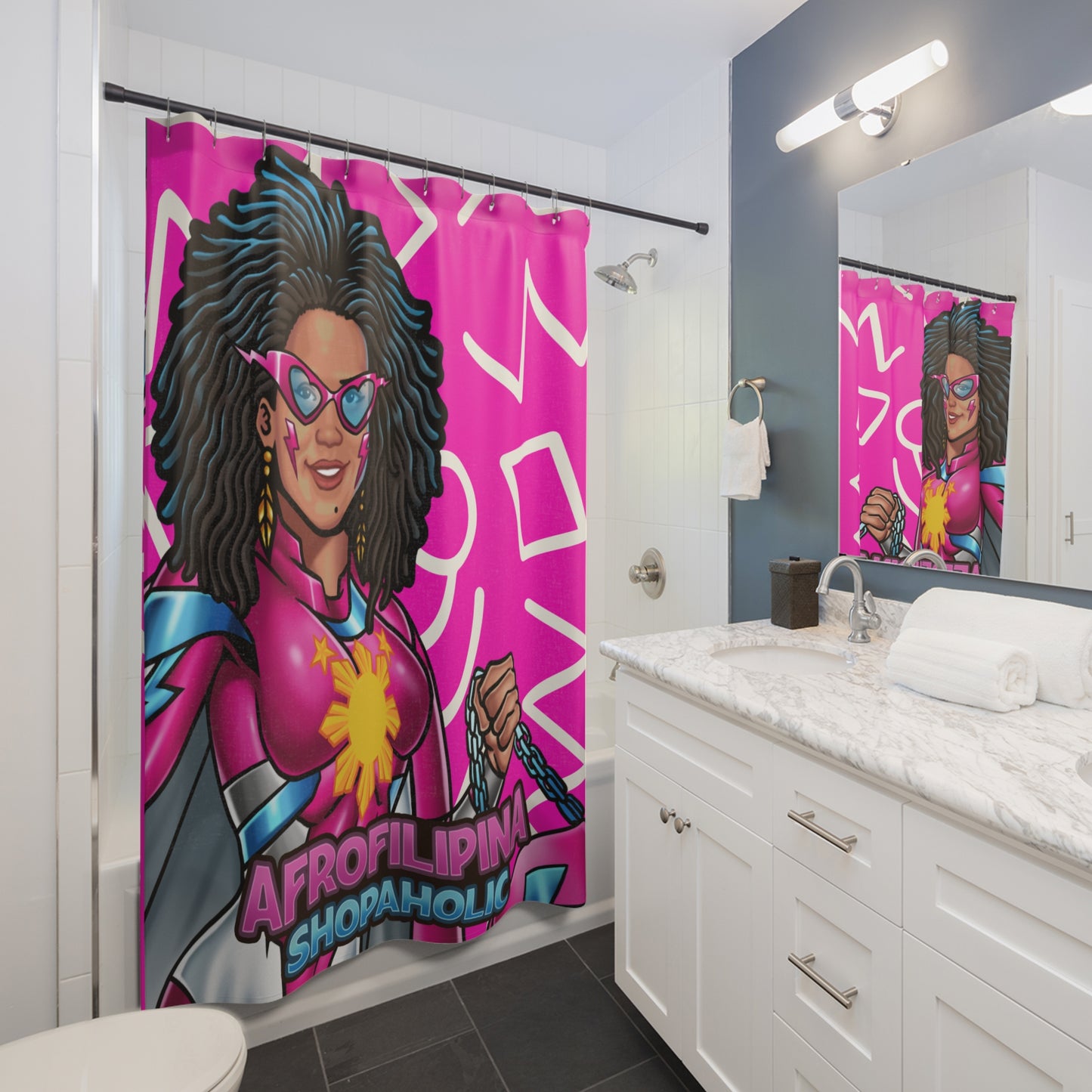 AfroFilipina Shower Curtains